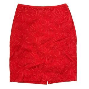 Limited embossed floral pencil skirt coral pink